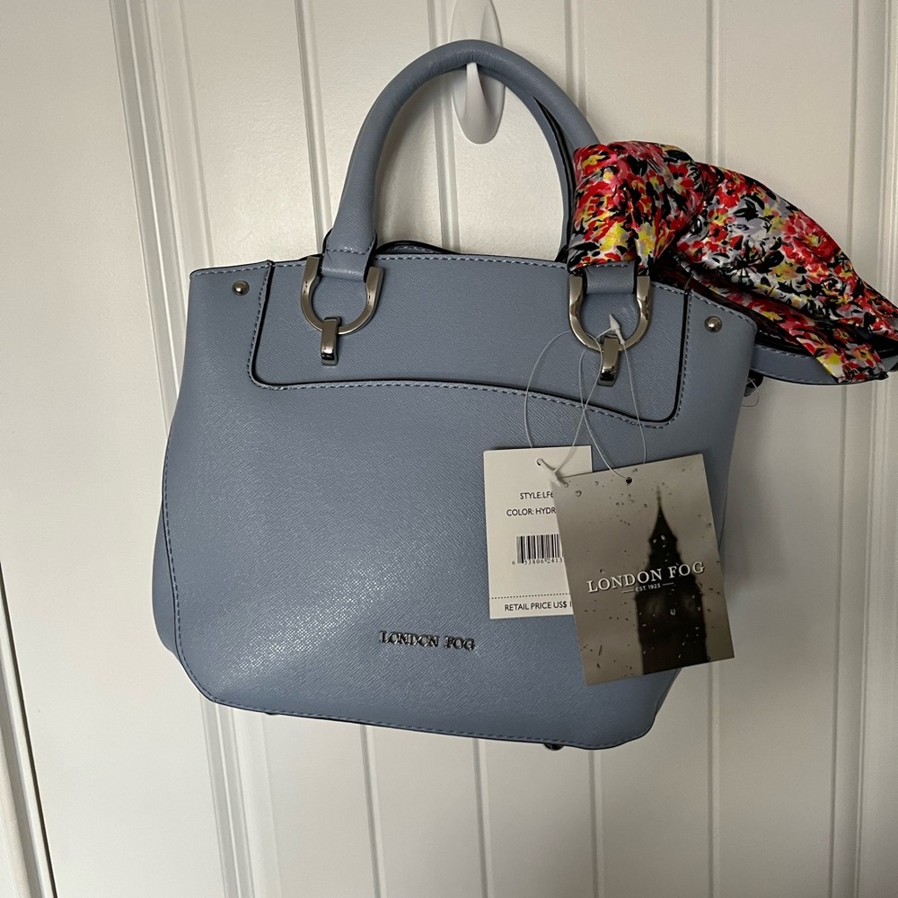 London Fog light blue purse new with tags